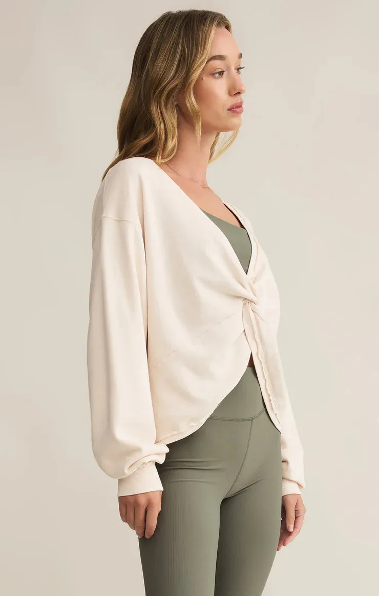 Reversible Twist Fleece Sweatshirt