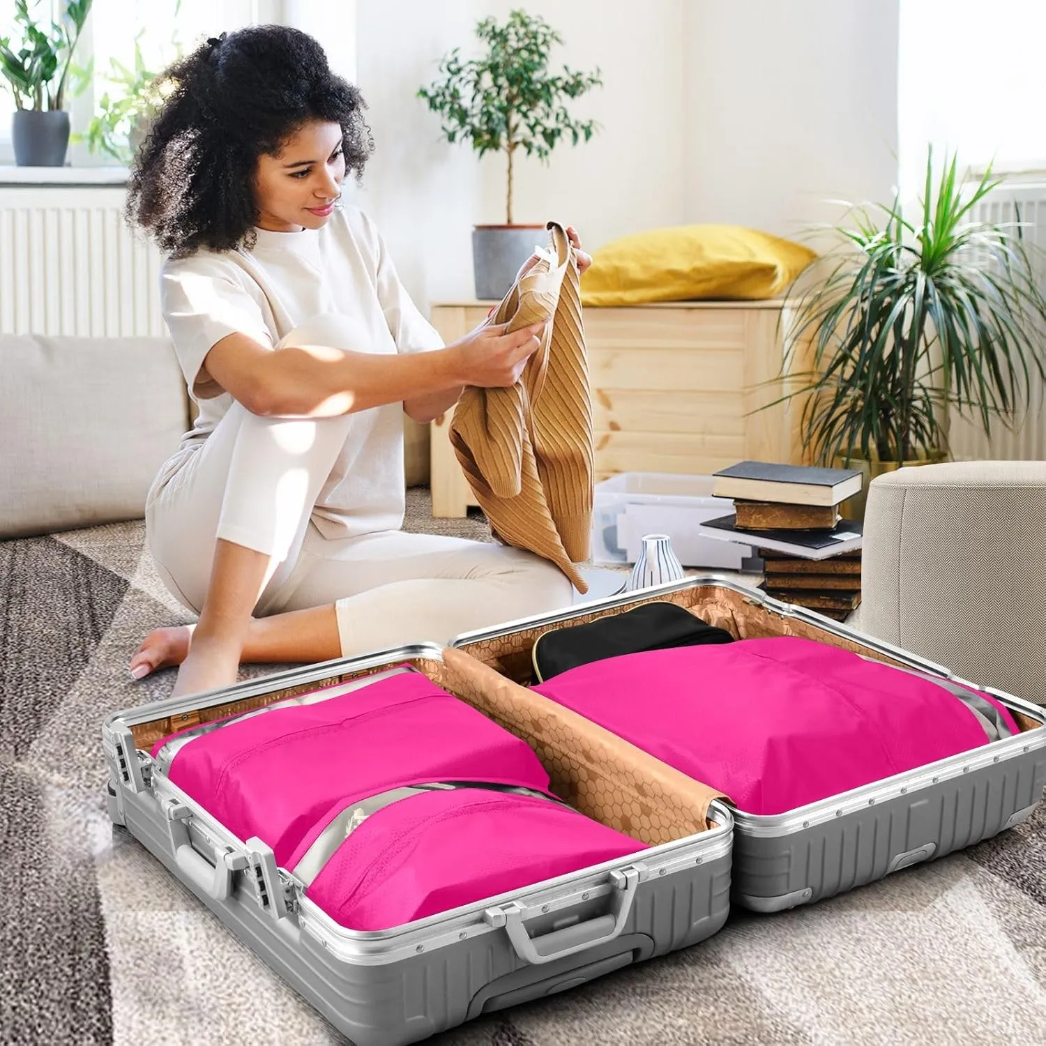 Rose Travel Packing Organizers Collapsible Packing Cubes for Travel Various Sizes Packing Organizer