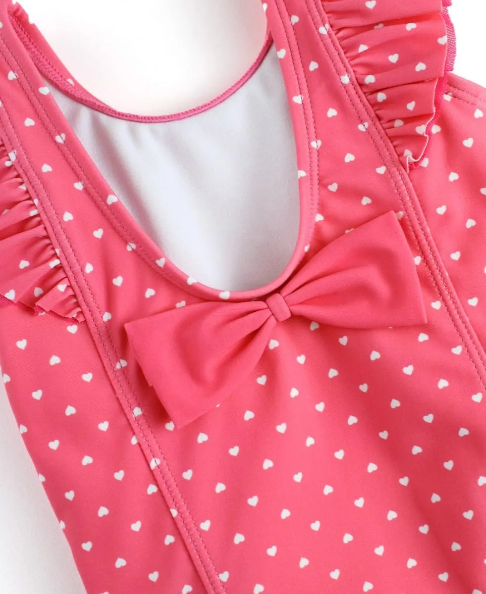 RuffleButts Baby/Toddler Girls Ruffle Strap One Piece Swimsuit w/UPF 50  Sun Protection