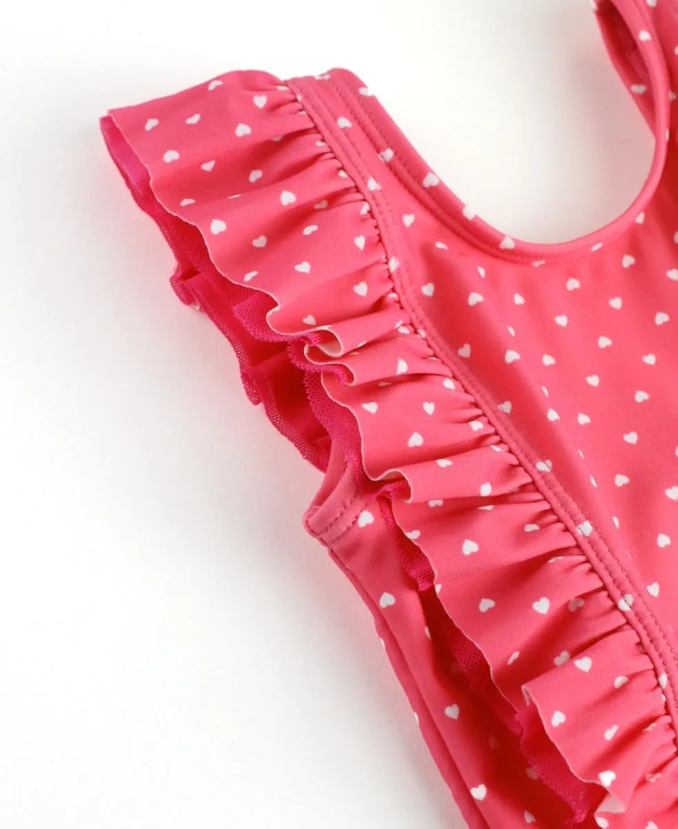 RuffleButts Baby/Toddler Girls Ruffle Strap One Piece Swimsuit w/UPF 50  Sun Protection