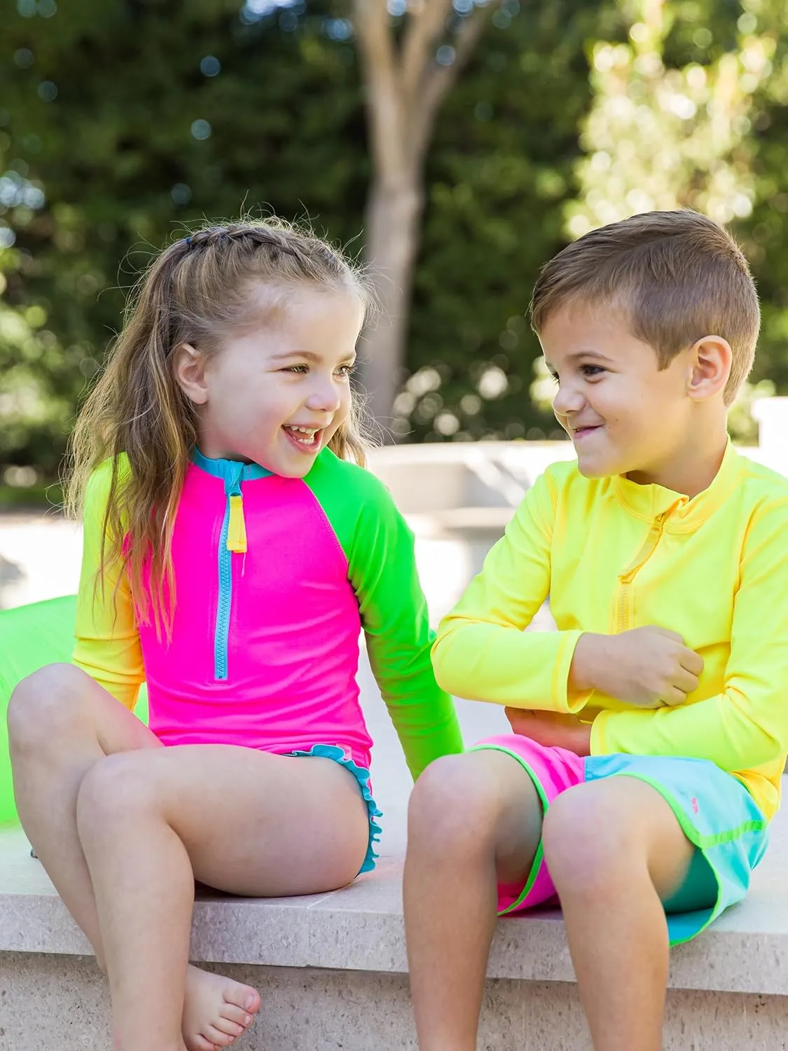 RuffleButts Girls One Piece Rash Guard Baby Swimsuit UPF 50  Sun Protection