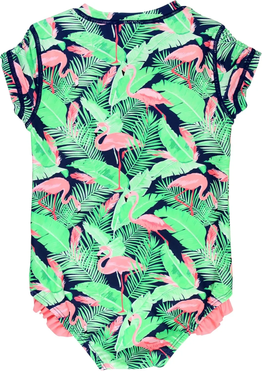 RuffleButts Girls One Piece Rash Guard Baby Swimsuit UPF 50  Sun Protection