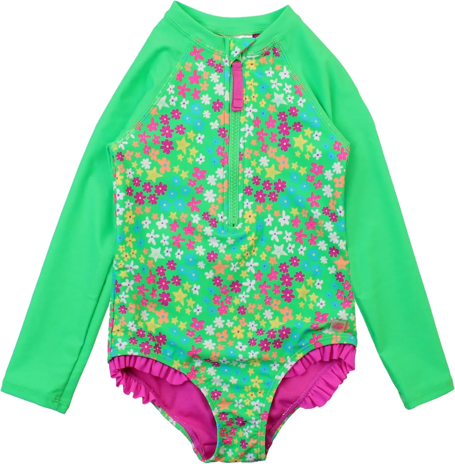 RuffleButts Girls One Piece Rash Guard Baby Swimsuit UPF 50  Sun Protection