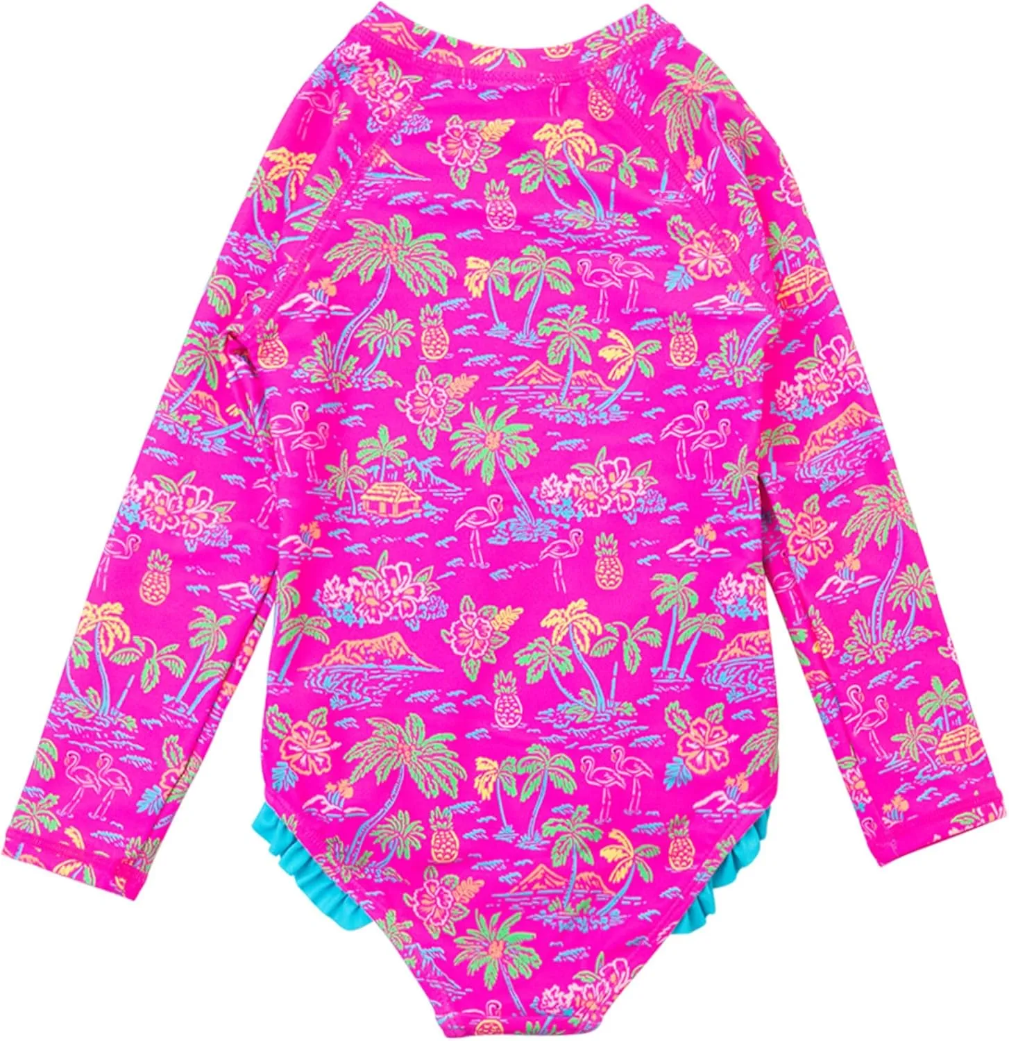 RuffleButts Girls One Piece Rash Guard Baby Swimsuit UPF 50  Sun Protection