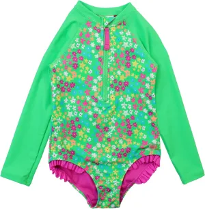 RuffleButts Girls One Piece Rash Guard Baby Swimsuit UPF 50  Sun Protection