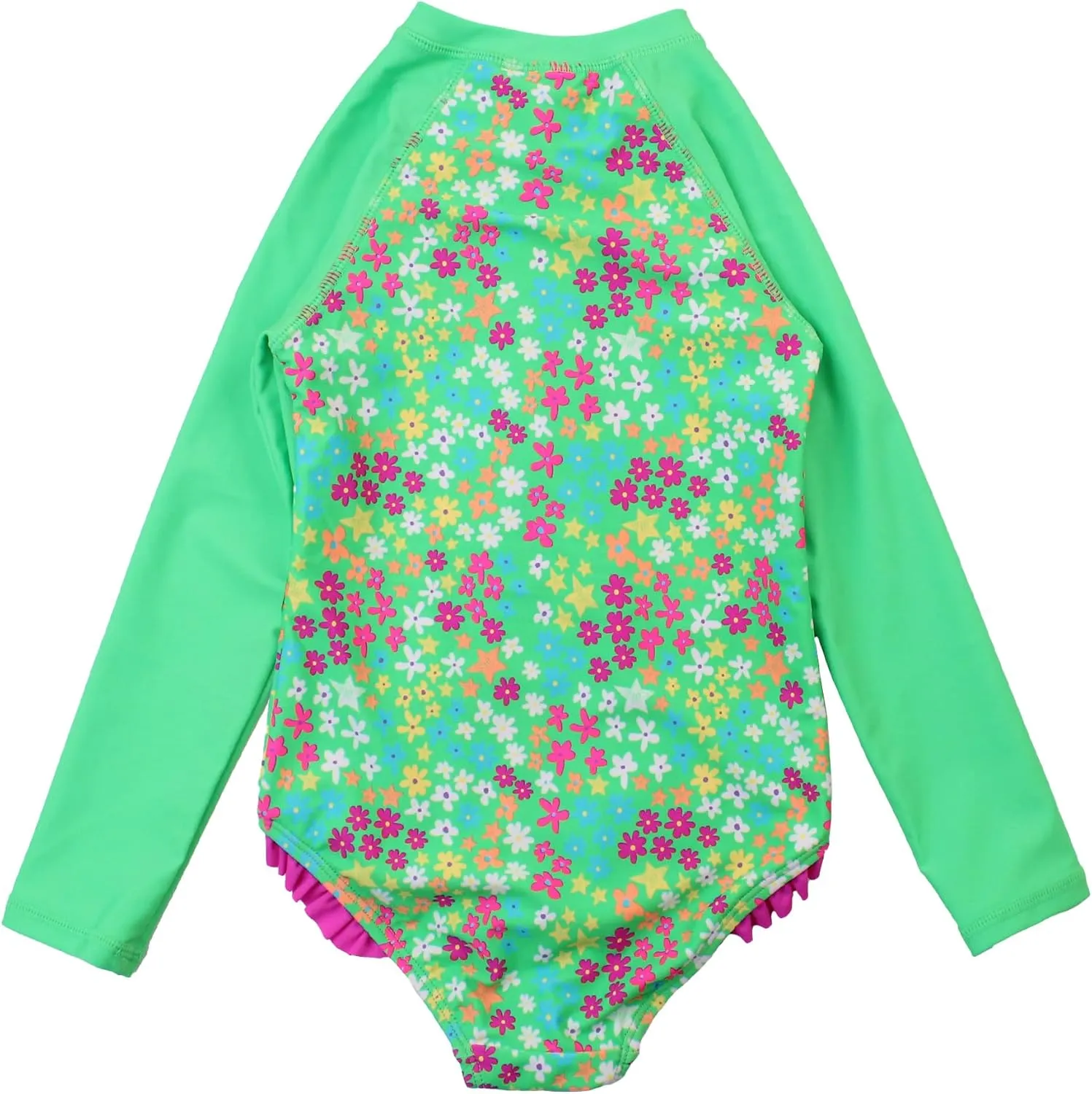 RuffleButts Girls One Piece Rash Guard Baby Swimsuit UPF 50  Sun Protection