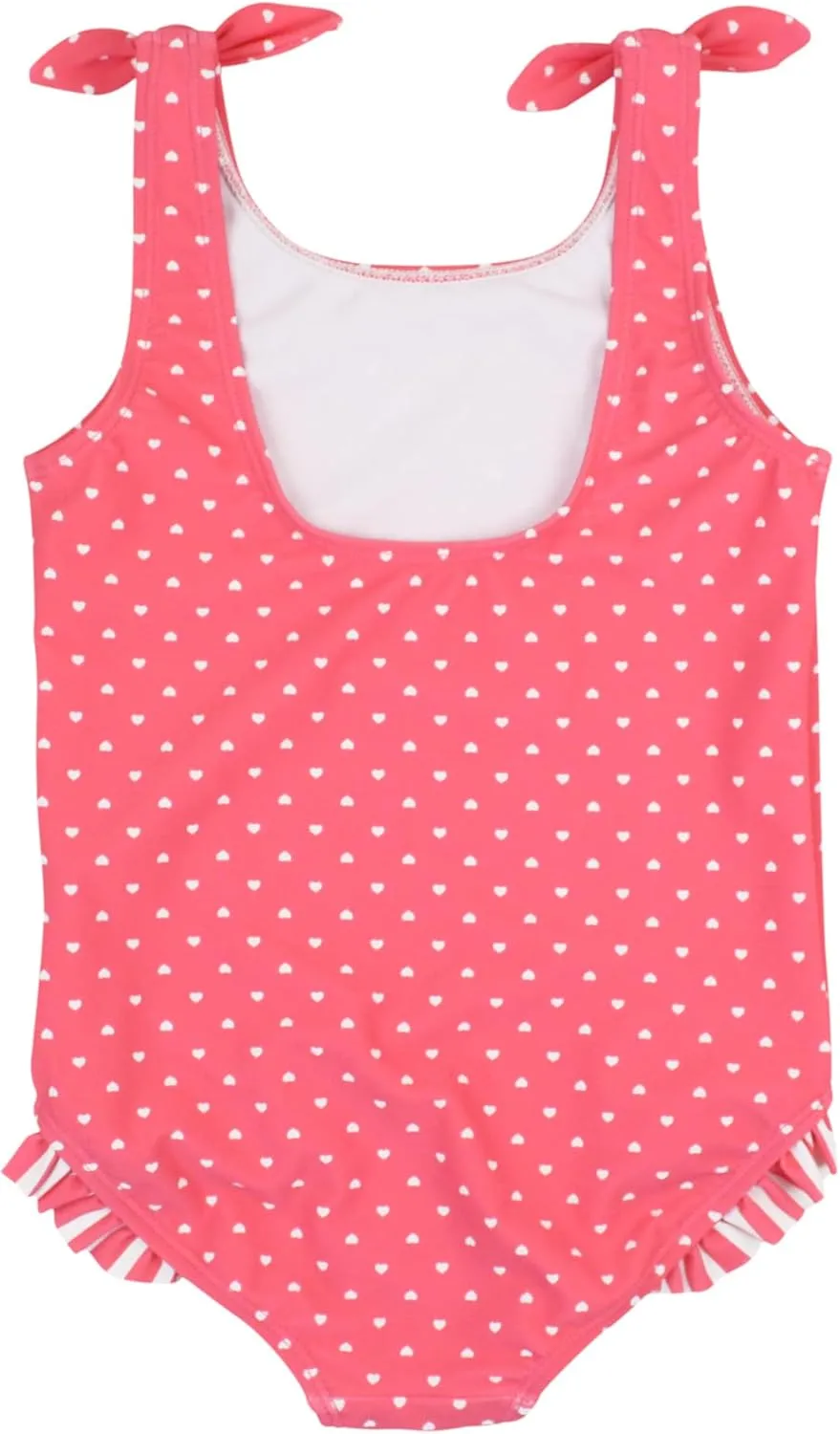 RuffleButts Girls UPF50  Sun Protection Tie Shoulder/Cross Back One Piece Swimsuit