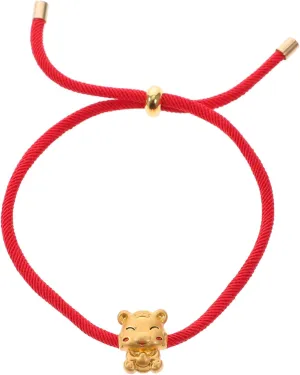 SAFIGLE Bracelet Braided Wristband New Year's Tiger Bead Charm Easy to Wear Men's Trendy