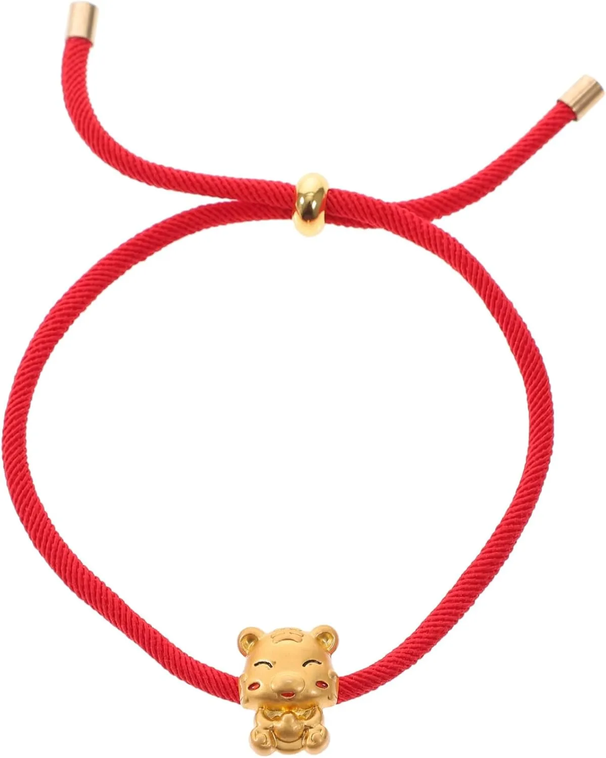 SAFIGLE Bracelet Braided Wristband New Year's Tiger Bead Charm Easy to Wear Men's Trendy