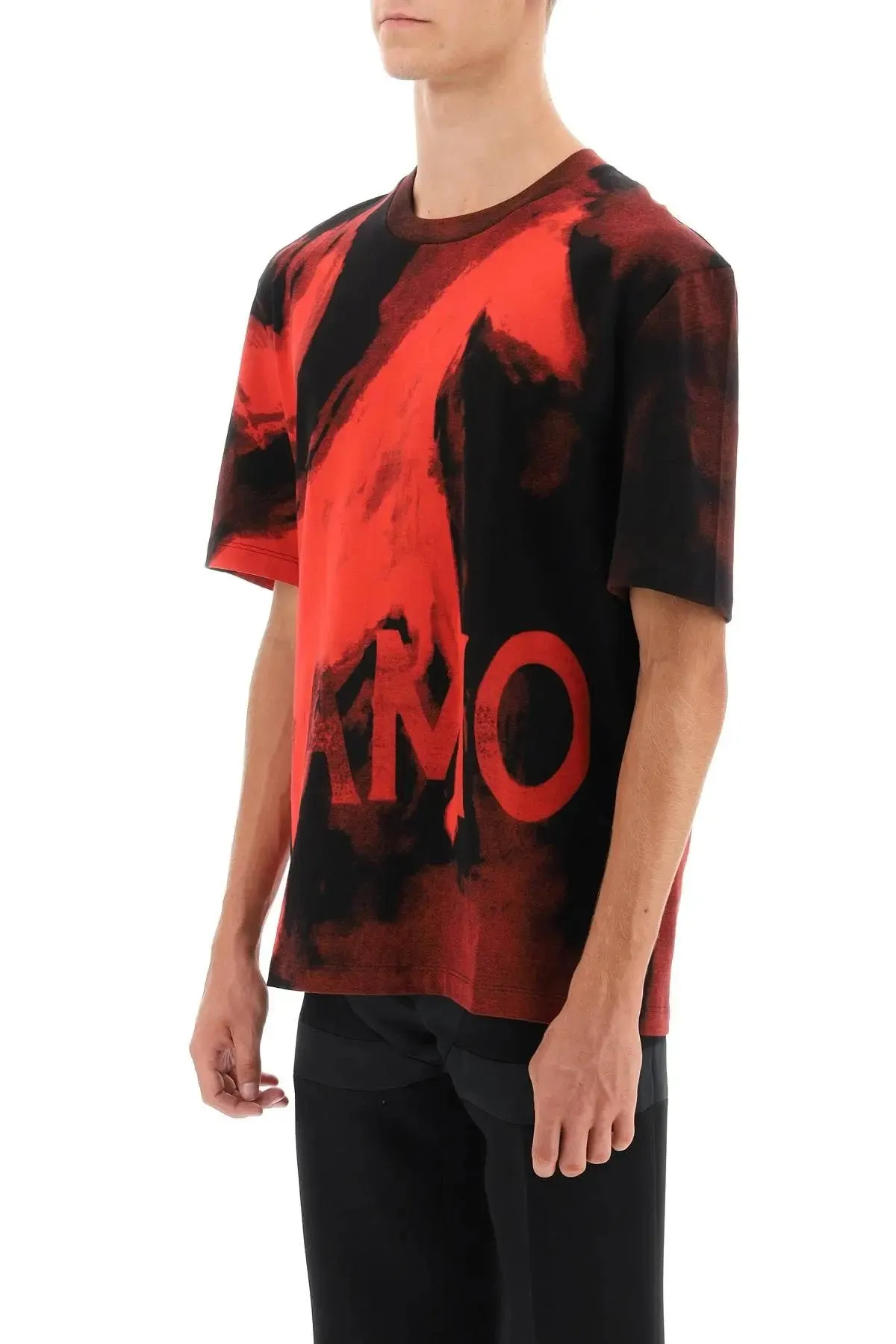 Salvatore Ferragamo Red Mustang Print T-Shirt