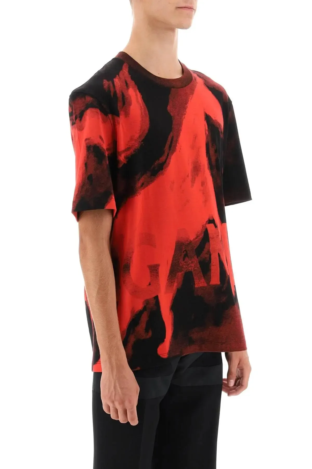 Salvatore Ferragamo Red Mustang Print T-Shirt