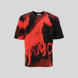Salvatore Ferragamo Red Mustang Print T-Shirt