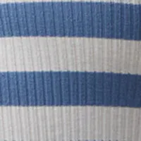 Short Sleeve Boat Neck Ribbed T-Shirt
