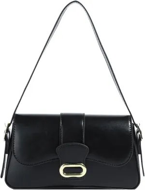 Shoulder Bag for Women Closure Flap Handbag PU Leather Zipper Clutch Bag Solid Color Satchel Purse Travel Shopping