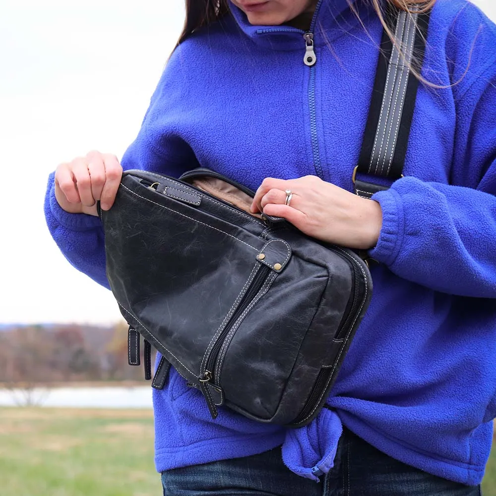 Sling Backpack, Distressed Buffalo