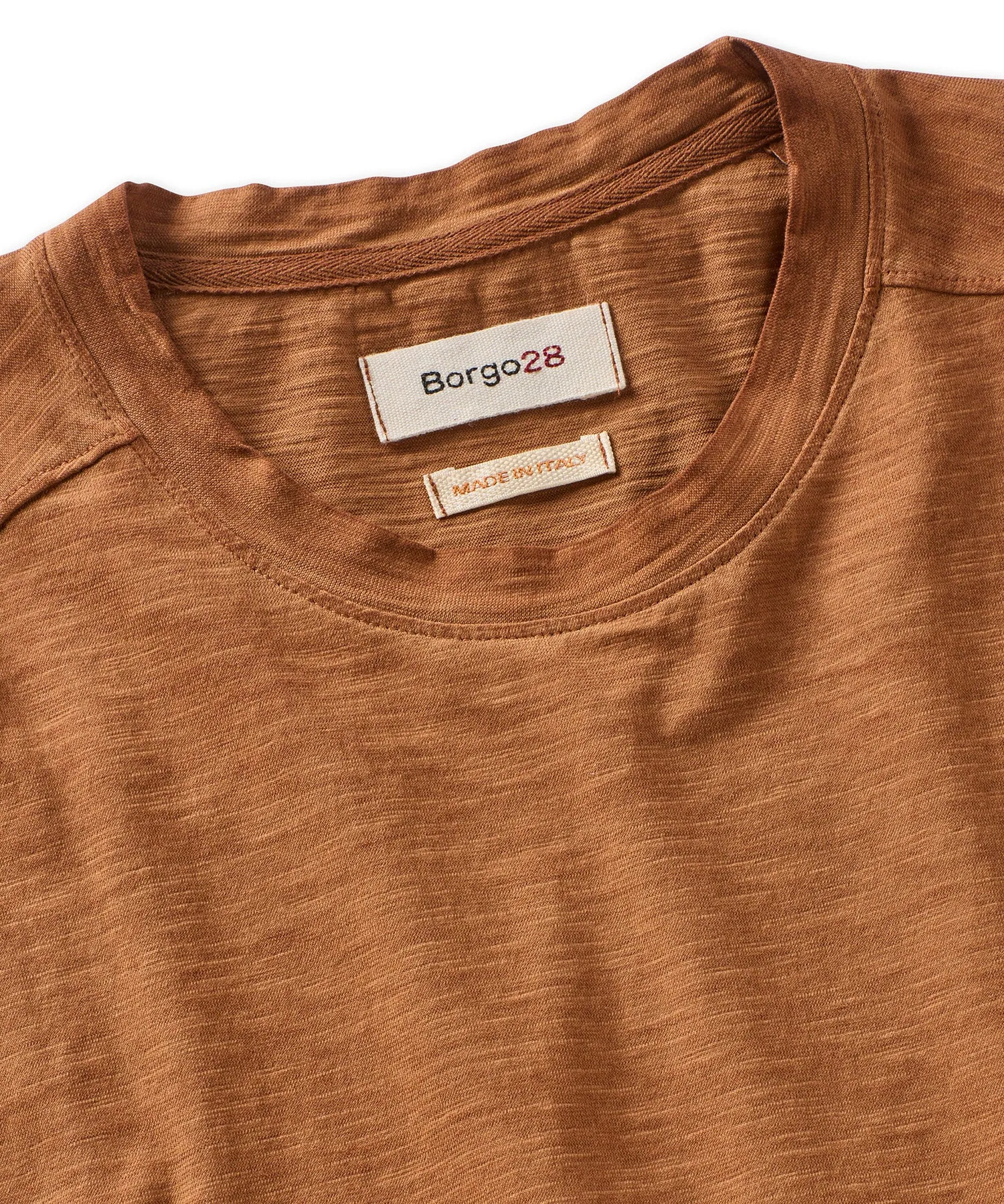 Slub Knit Cotton Crewneck Tee