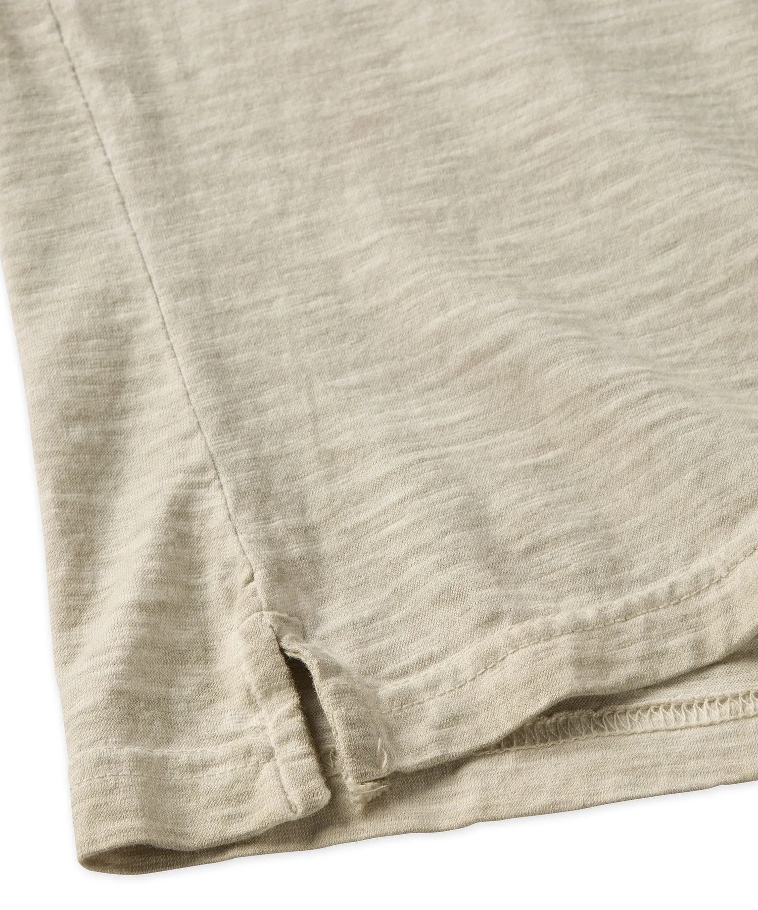 Slub Knit Cotton Crewneck Tee