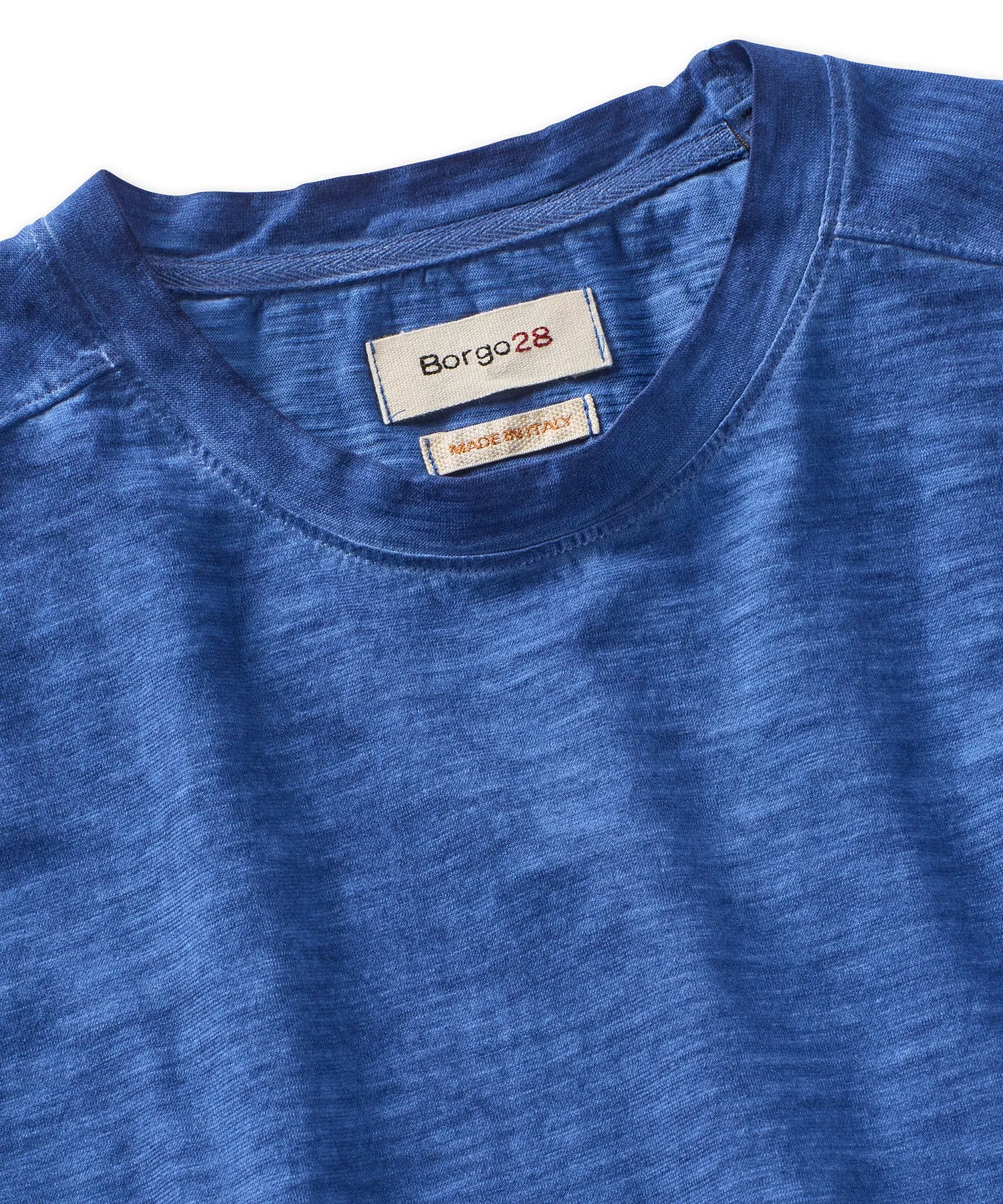 Slub Knit Cotton Crewneck Tee