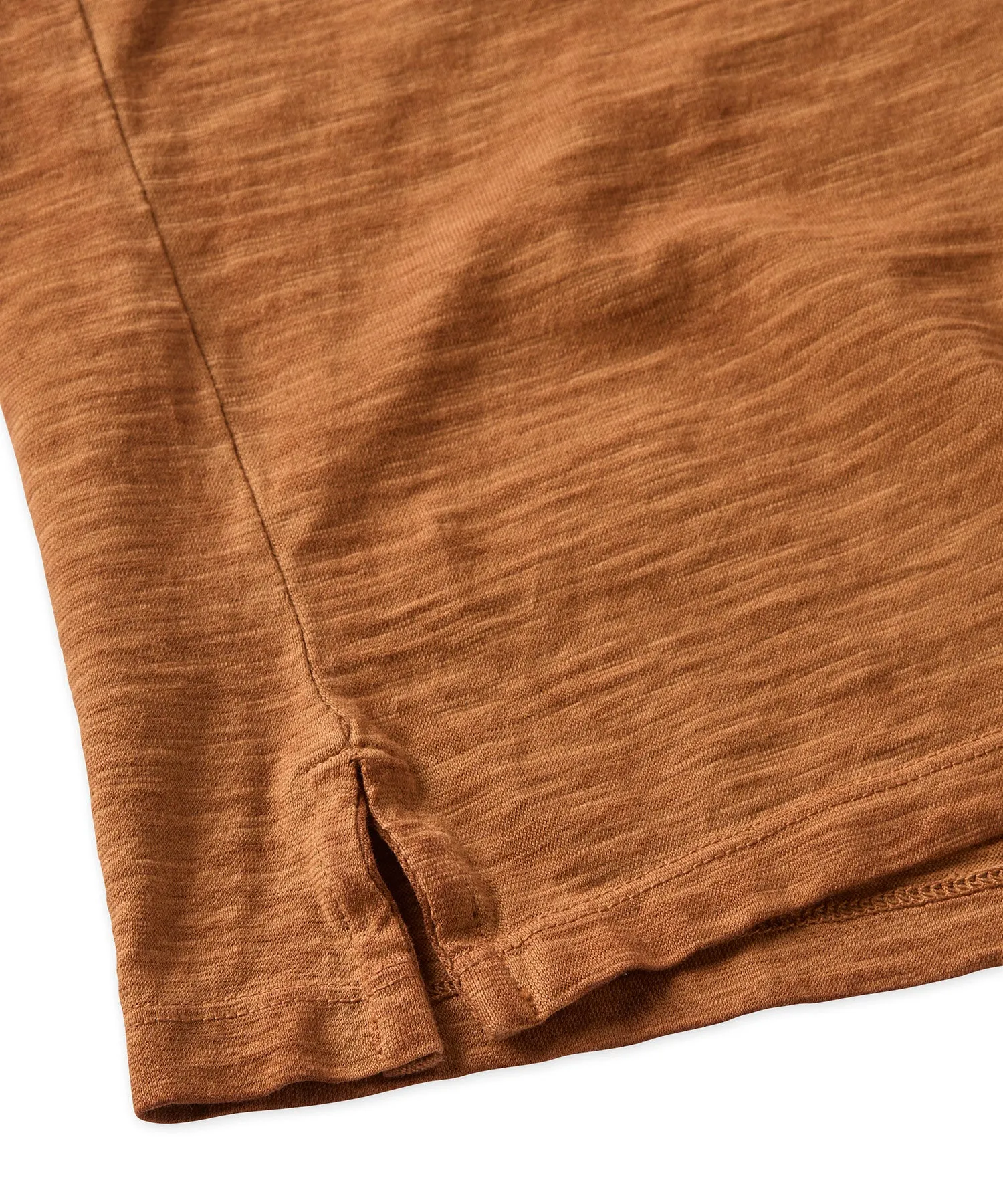 Slub Knit Cotton Crewneck Tee