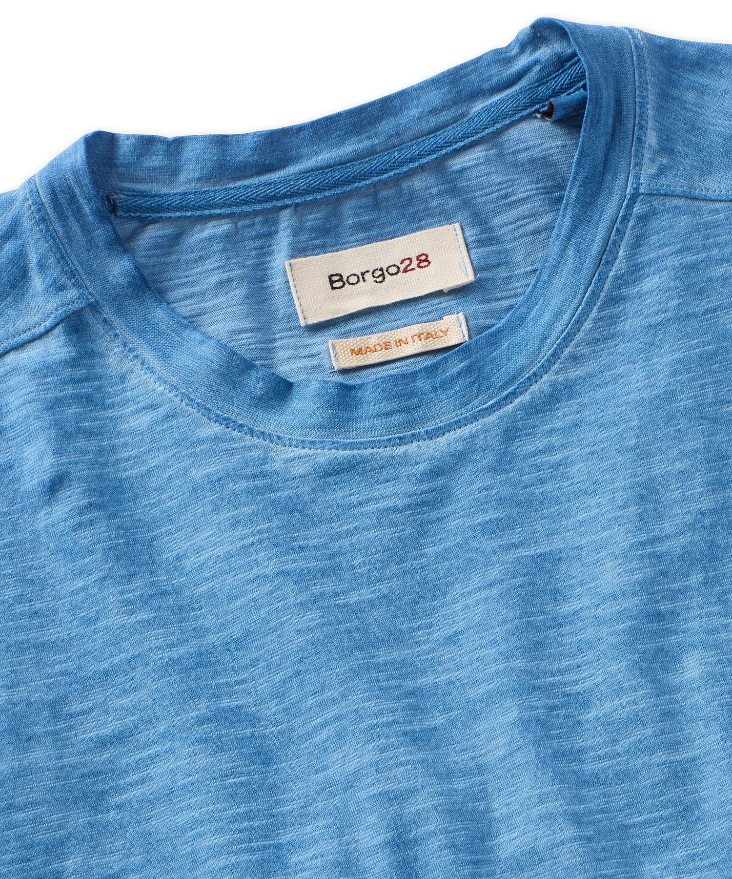 Slub Knit Cotton Crewneck Tee