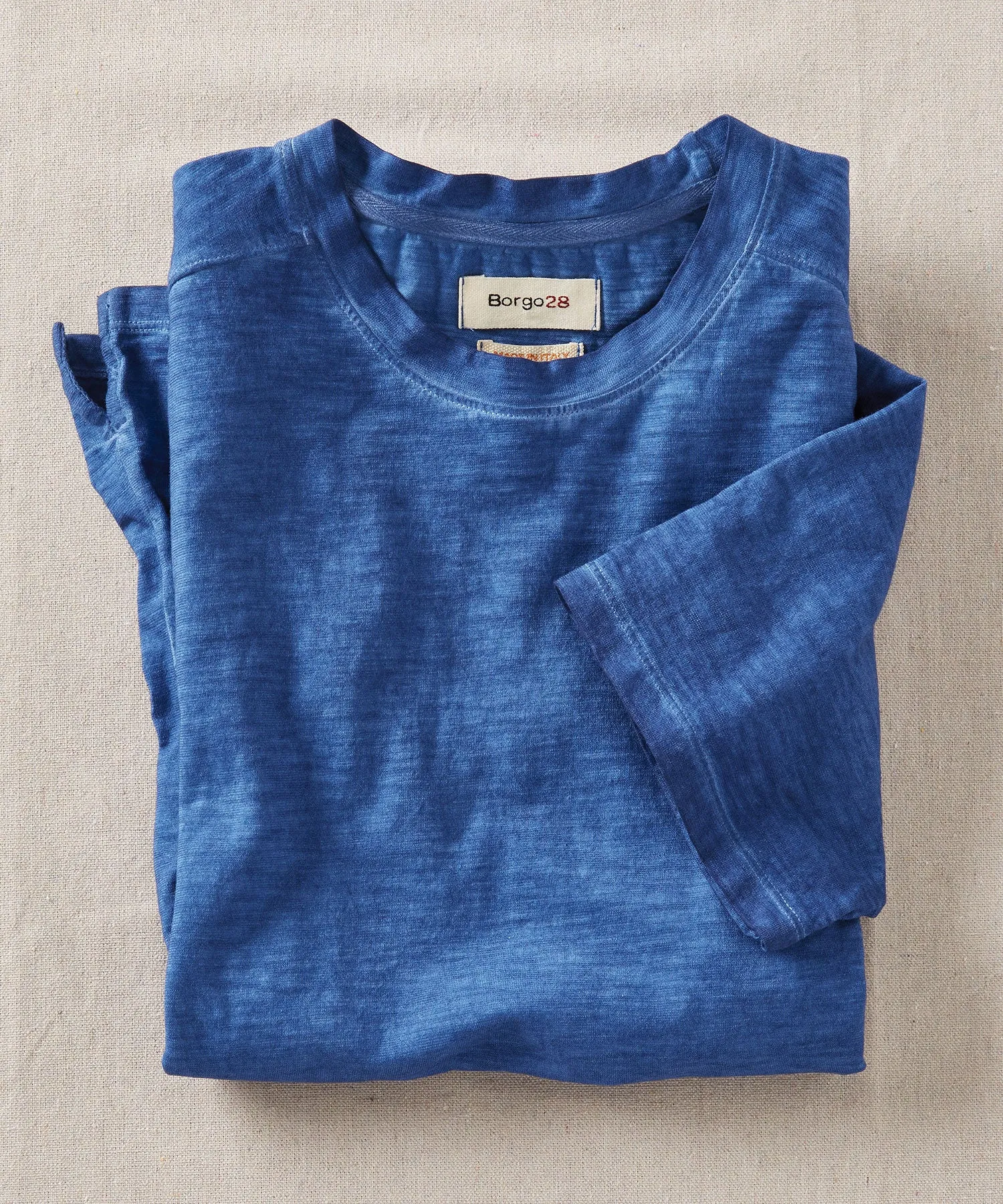 Slub Knit Cotton Crewneck Tee