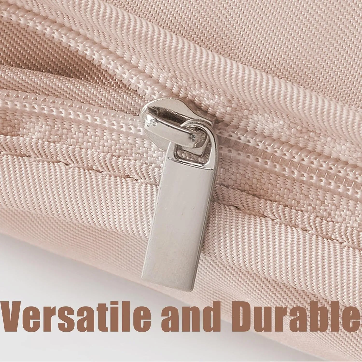 Space Saving Hanging Garment Bag with Self Compression Zipper, 2025 New Down Coat Compression Dust Cover for Closet Storage,Transparent Visibility (Light peach,XL)