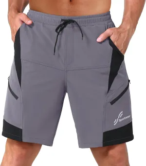 Sportneer Bike Shorts for Men: 3D Padded Lightweight Riding Biking Cycling Mountain Bike Shorts for Men with Zipper Pockets