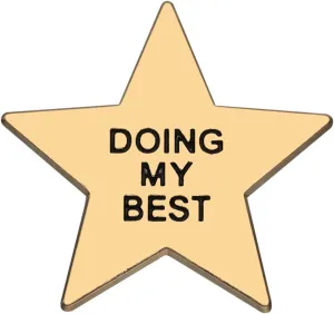 Star Pin - Doing My Best Star Enamel Pin, Vintage-Inspired Pin - Sparkling Polished Star Pin for Women and Men, Cute Backpack Accessory