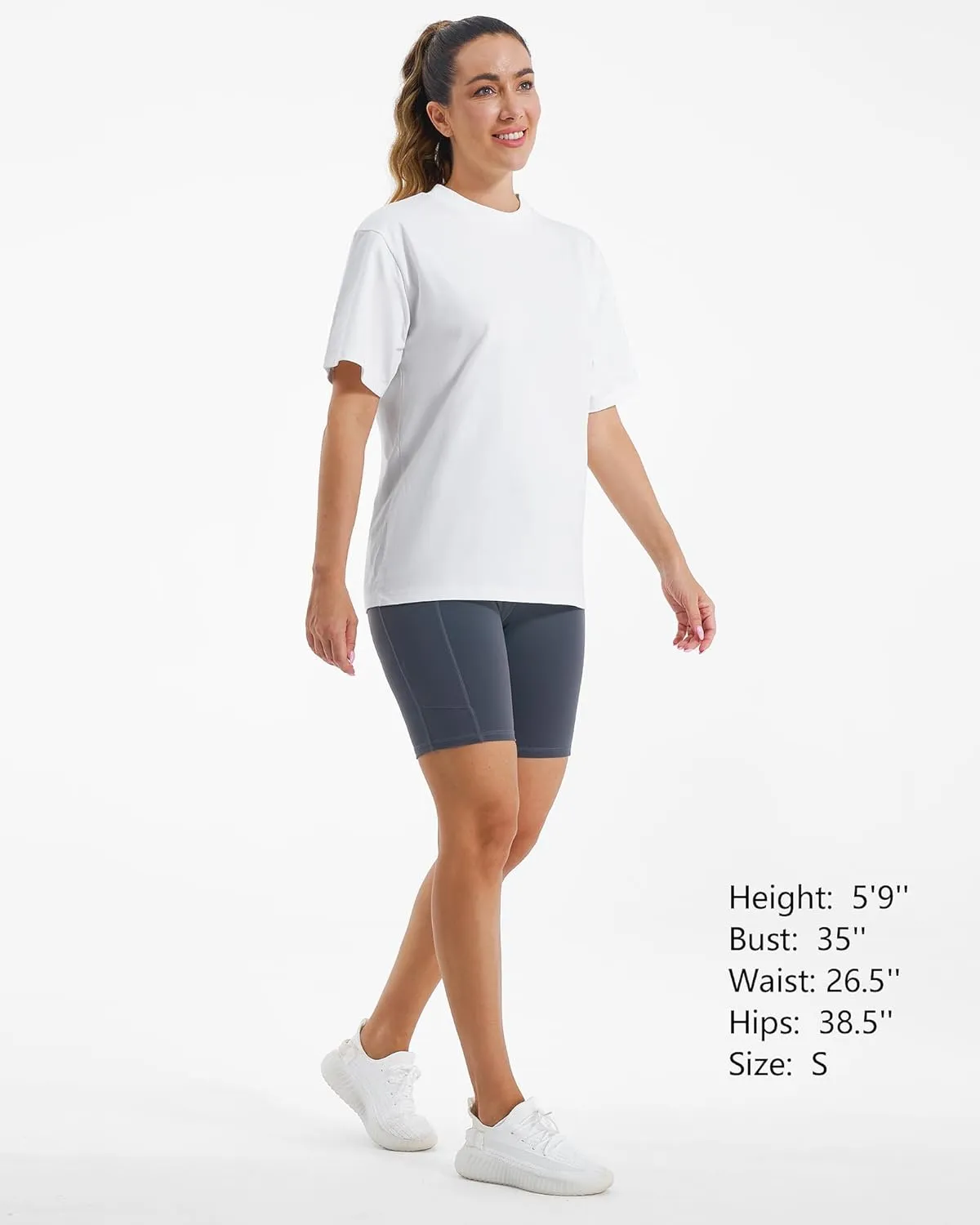 Stelle Women Cotton T-Shirts Oversized Crewneck Short Sleeve Summer Casual Tops Unisex Adult