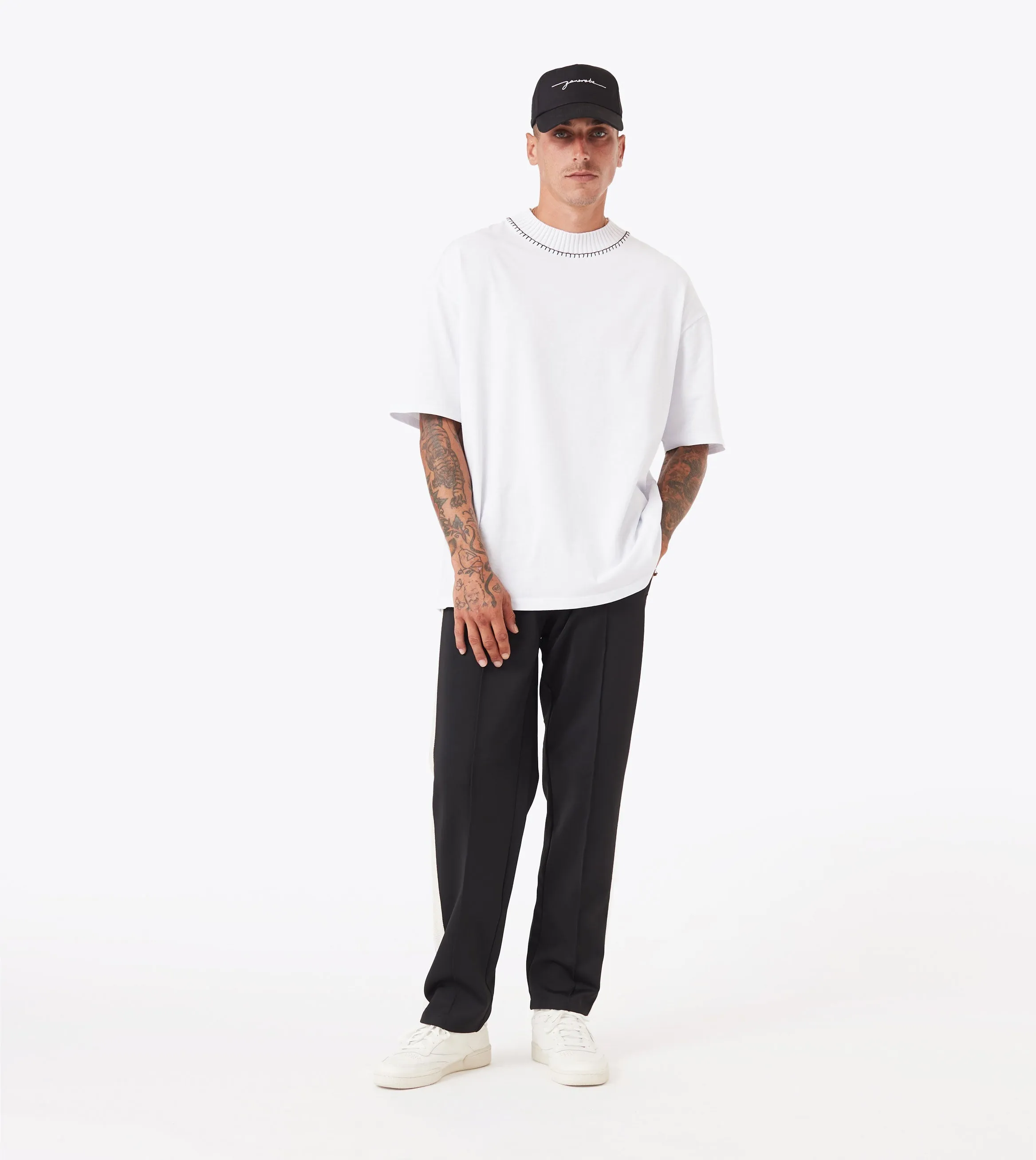 Stitched Lounge Tee White