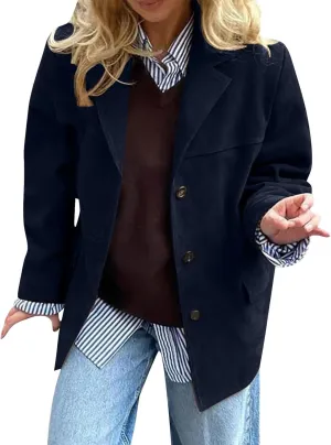 Suede Jackets for Women 2024 Brown Faux Leather Jacket Old Money Aesthetic Suede Blazer Y2K Outerwear Winter Coat