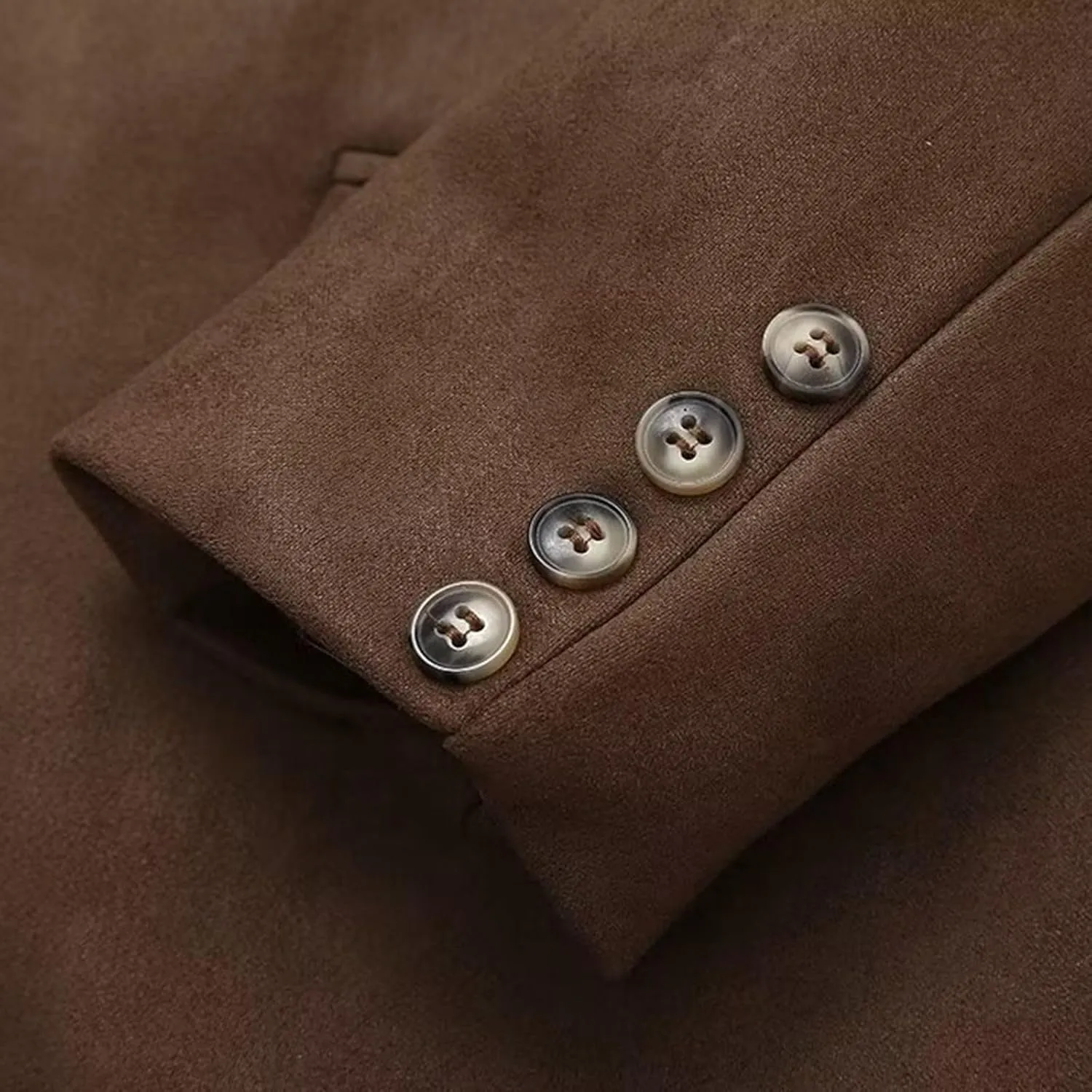 Suede Jackets for Women 2024 Brown Faux Leather Jacket Old Money Aesthetic Suede Blazer Y2K Outerwear Winter Coat