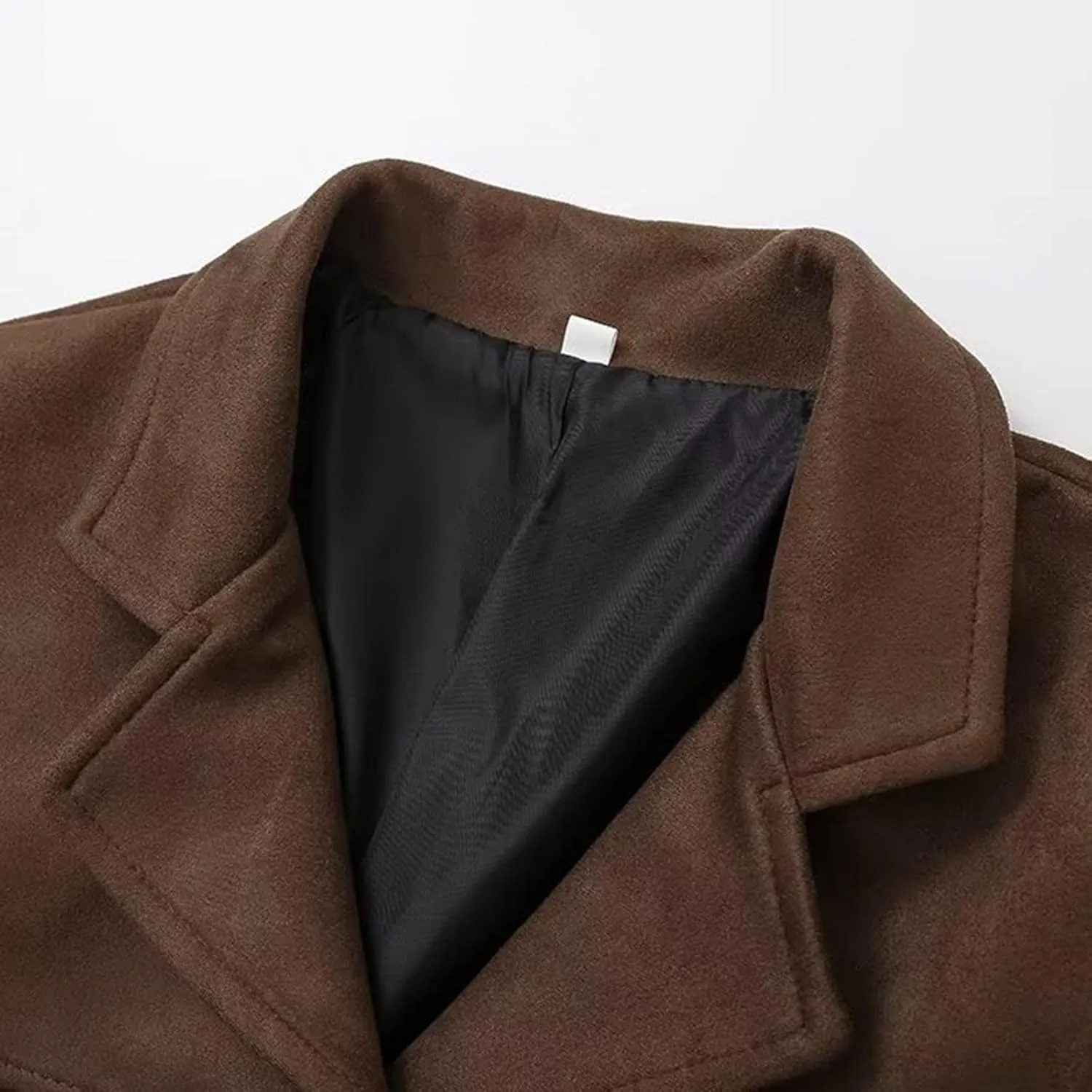 Suede Jackets for Women 2024 Brown Faux Leather Jacket Old Money Aesthetic Suede Blazer Y2K Outerwear Winter Coat