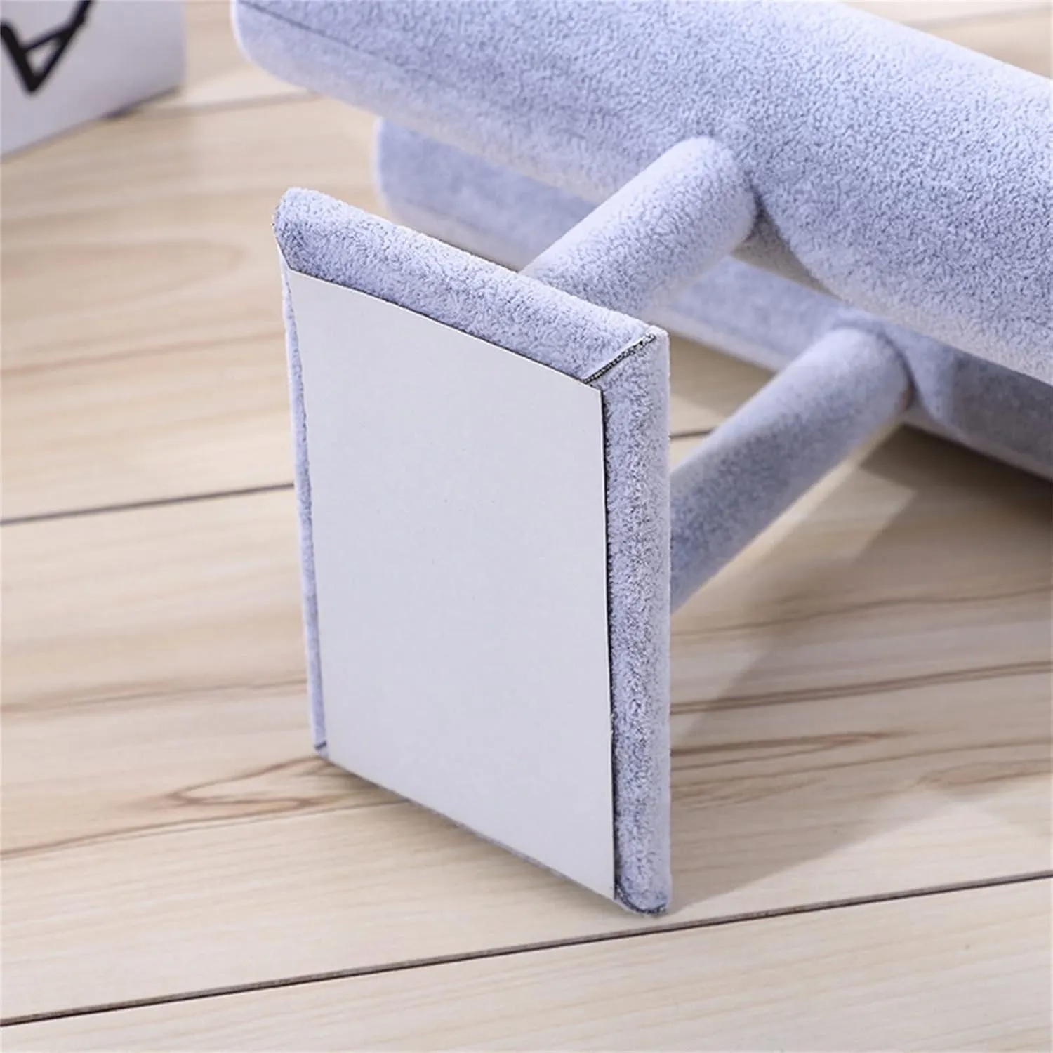 T Bar Bracelet Display Stand Detachable Velvet Necklace Jewelry Bracelet Bangle Scrunchie Watch Holder Organizer for Women Girls Men Home (White)