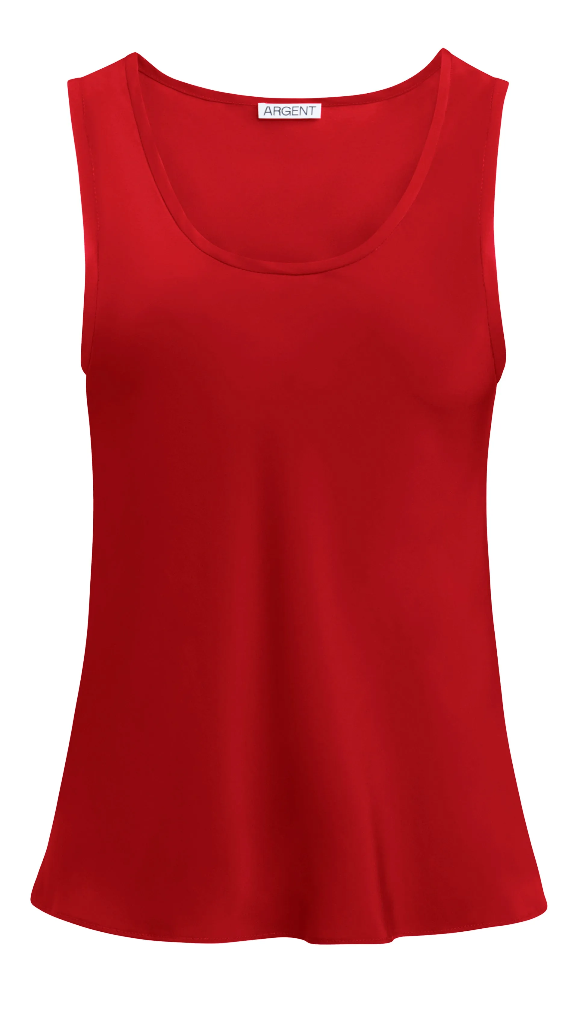 Tank in Silk Charmeuse | Tomato