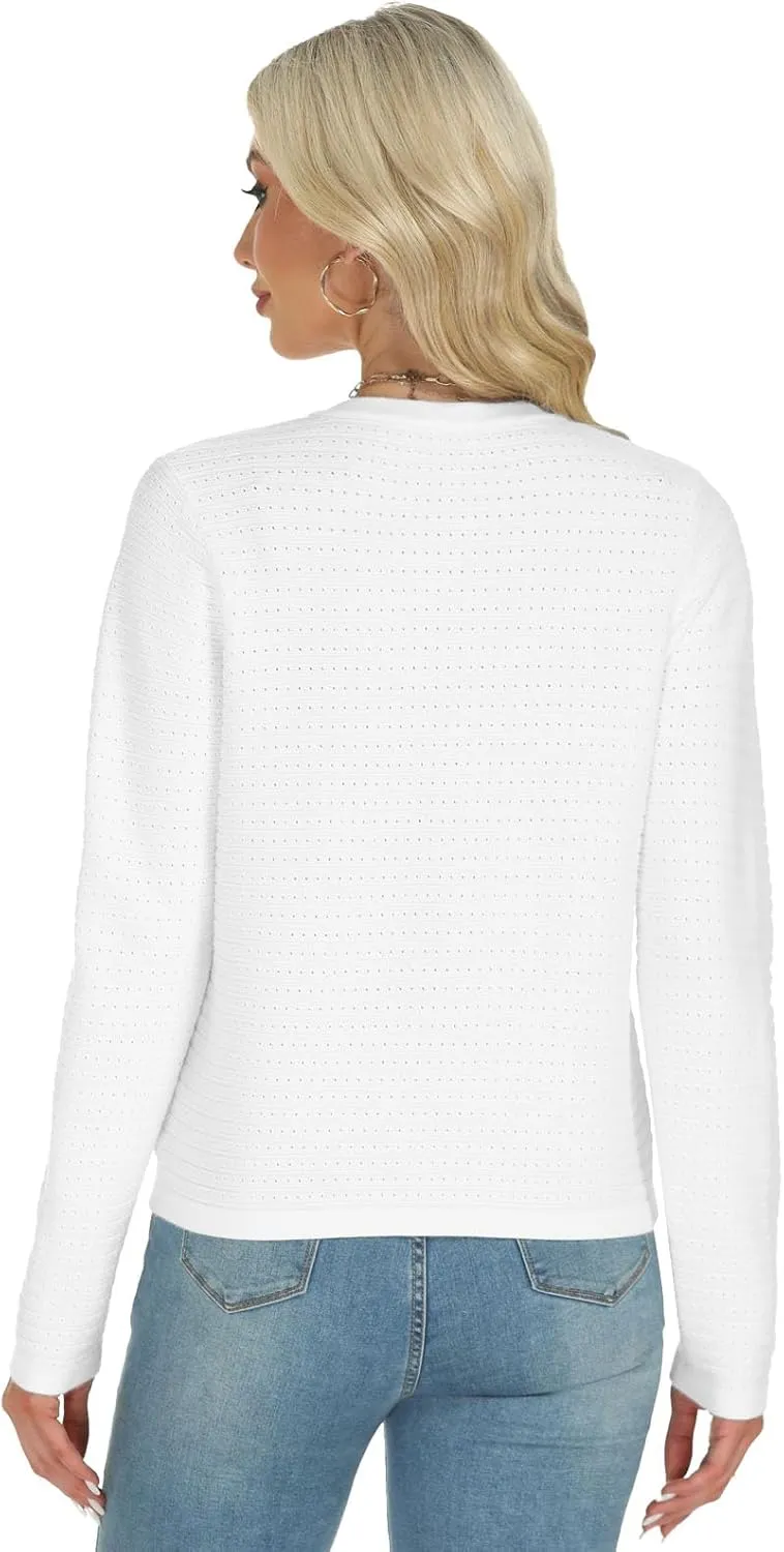 Tanou Women's 2025 Fall Casual Long Sleeve Trendy Cardigan Sweaters Button Knit Lady Jackets