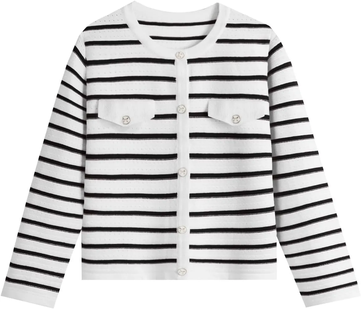Tanou Women's 2025 Fall Casual Long Sleeve Trendy Cardigan Sweaters Button Knit Lady Jackets