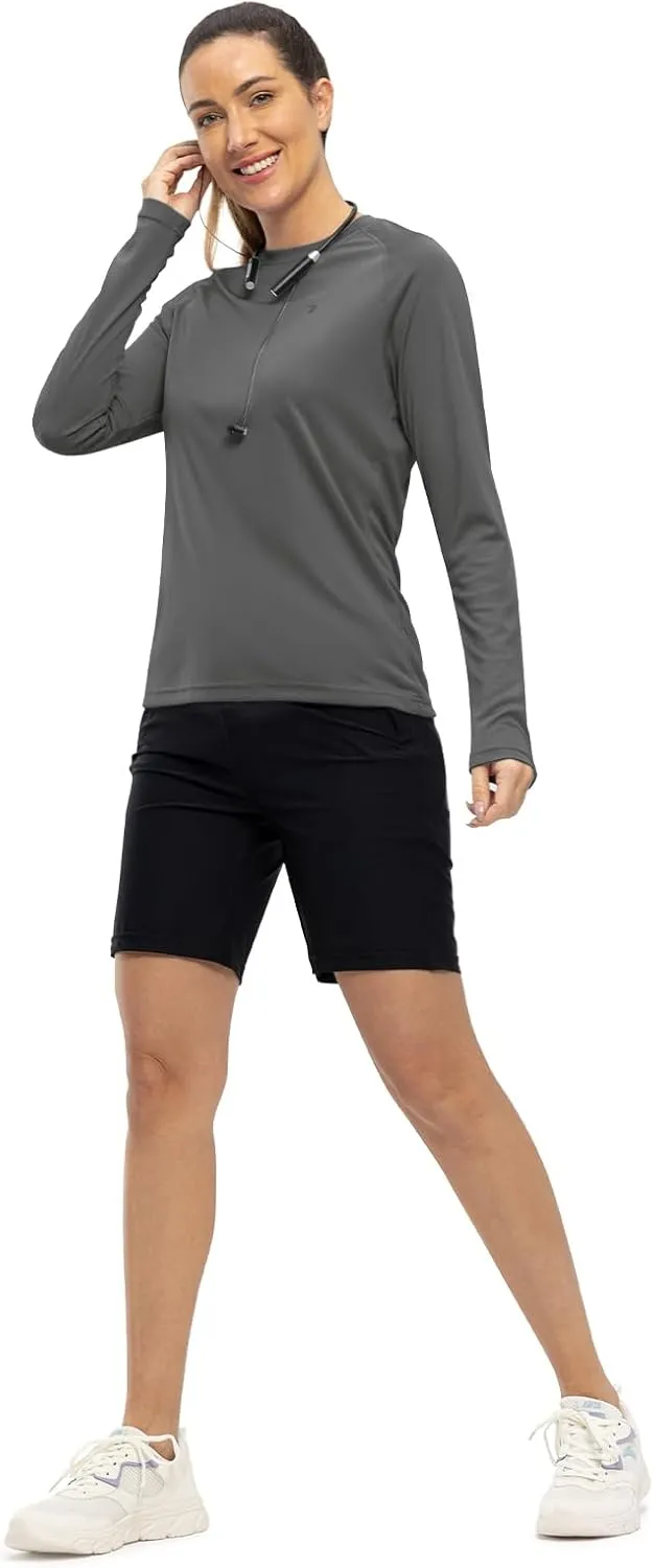 TBMPOY Women's UPF 50  Long Sleeve Quick Dry Zipper Sun Protection Shirts