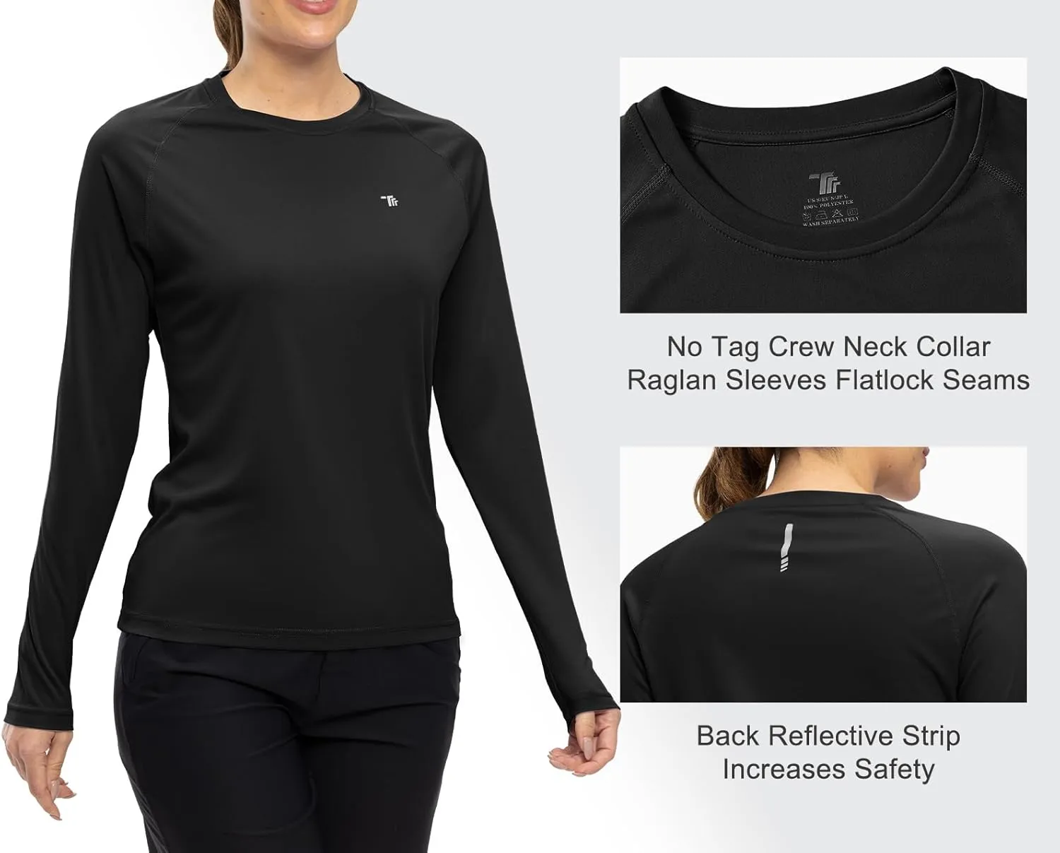 TBMPOY Women's UPF 50  Long Sleeve Quick Dry Zipper Sun Protection Shirts