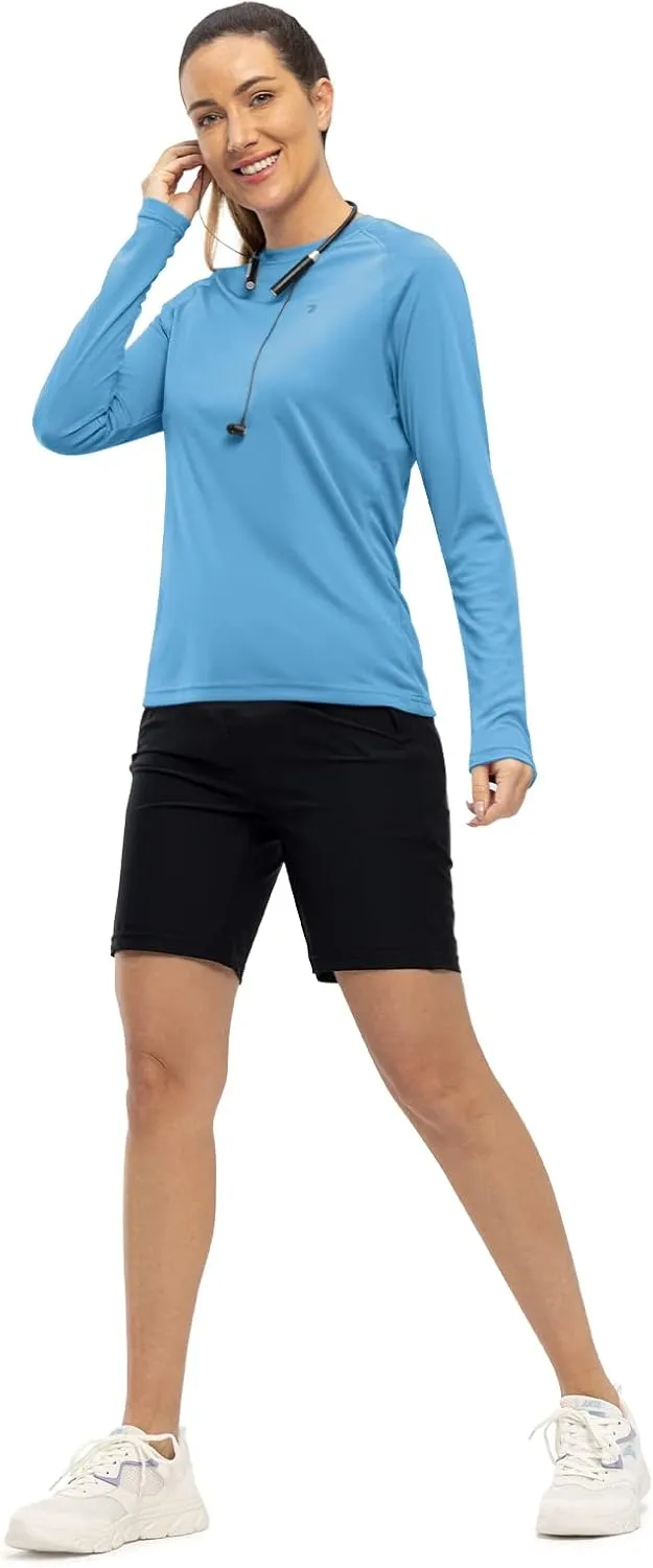 TBMPOY Women's UPF 50  Long Sleeve Quick Dry Zipper Sun Protection Shirts
