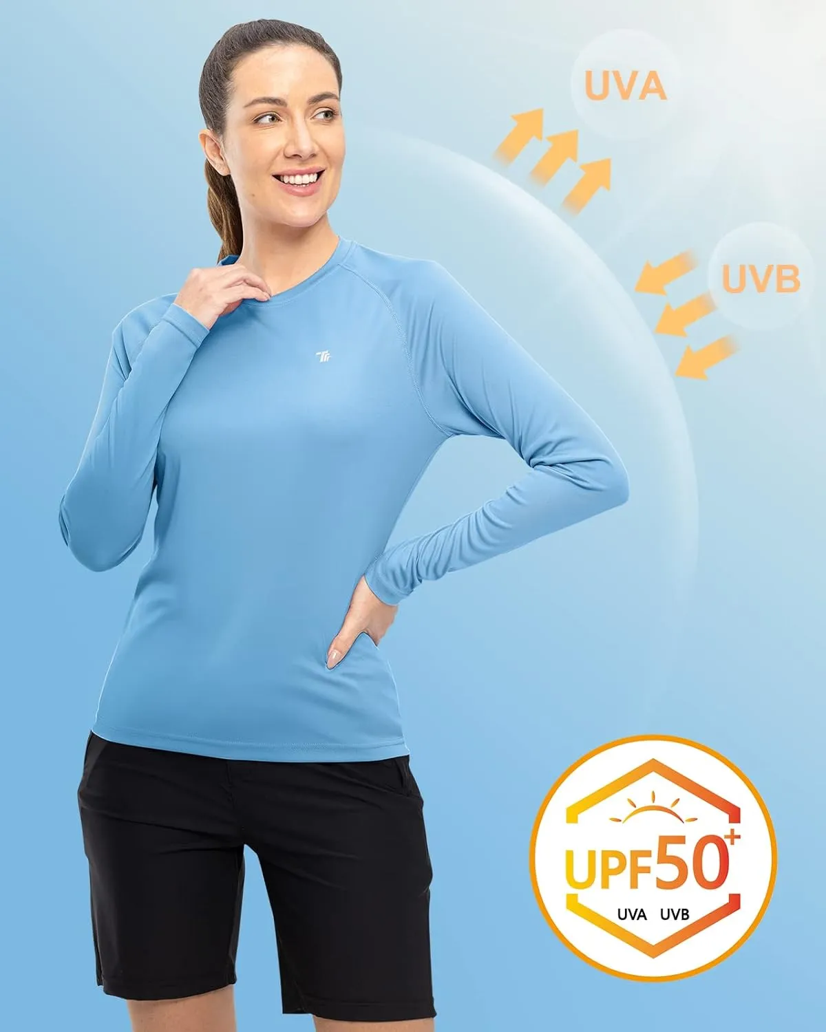 TBMPOY Women's UPF 50  Long Sleeve Quick Dry Zipper Sun Protection Shirts