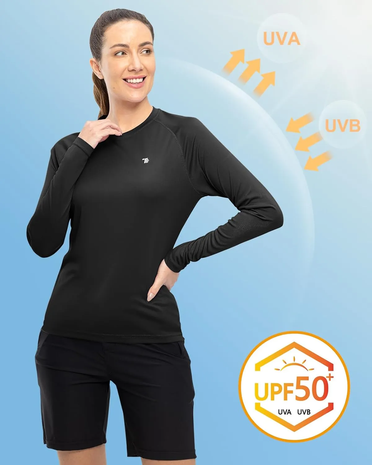 TBMPOY Women's UPF 50  Long Sleeve Quick Dry Zipper Sun Protection Shirts