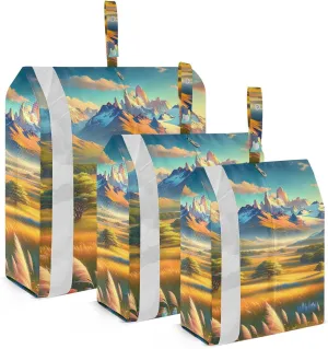 Travel Packing Bags Landscape Compression Storage Shoe Bag Suitcase Organizer Bags Set for Travel Accessories