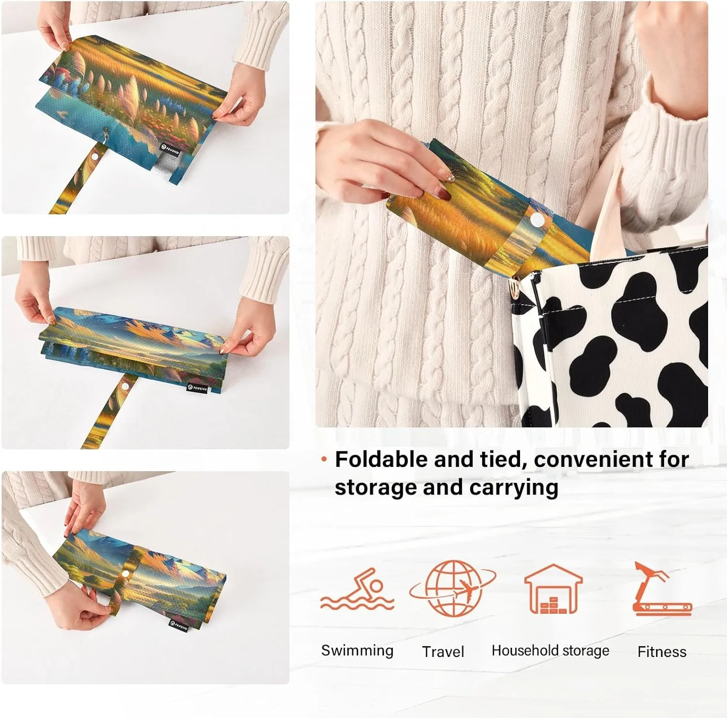 Travel Packing Bags Landscape Compression Storage Shoe Bag Suitcase Organizer Bags Set for Travel Accessories