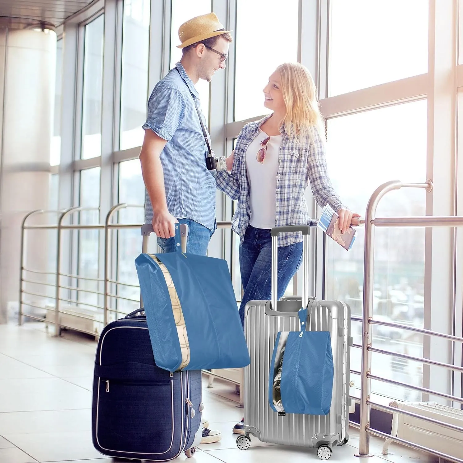 Travel Packing Organizers Lapis Lazuli Foldable Suitcase Organizer Bags Set Travel Bags Organizer for Luggage