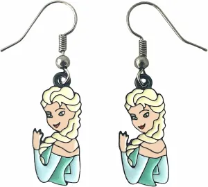 TV Movies Cartoon Cute Princess Zinc Alloy Metal Earrings Stud for Women