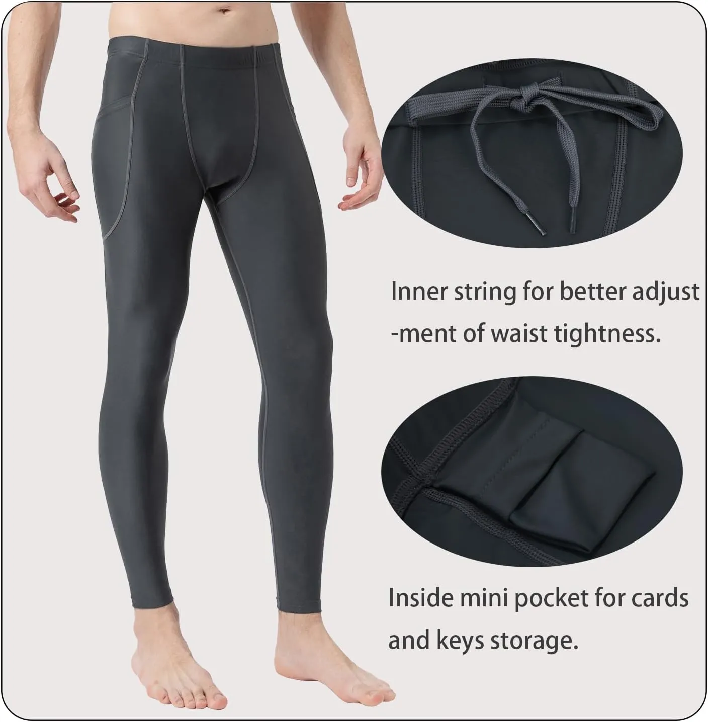 UPF 50  Men's Surfing Leggings Sun Protection Swimming Pants