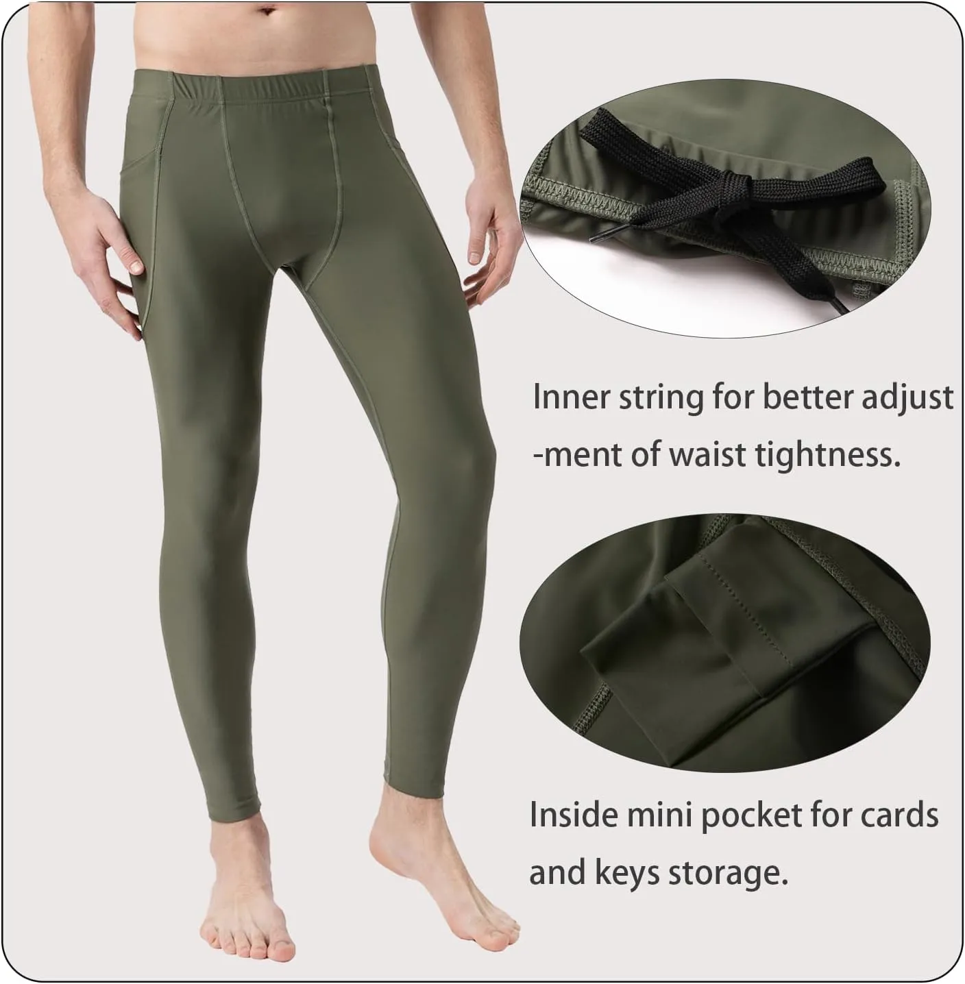 UPF 50  Men's Surfing Leggings Sun Protection Swimming Pants