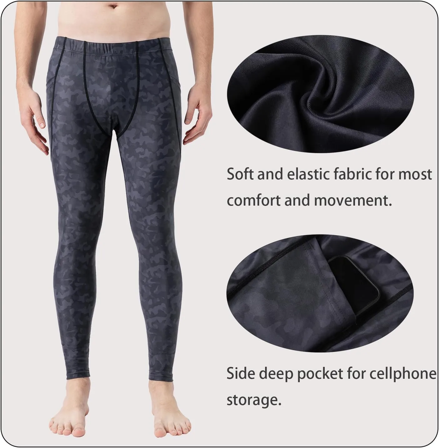 UPF 50  Men's Surfing Leggings Sun Protection Swimming Pants