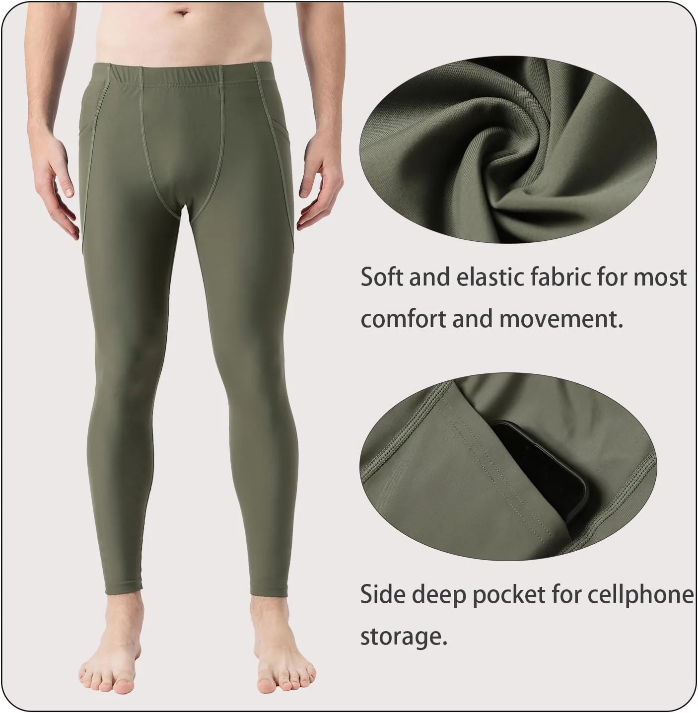 UPF 50  Men's Surfing Leggings Sun Protection Swimming Pants